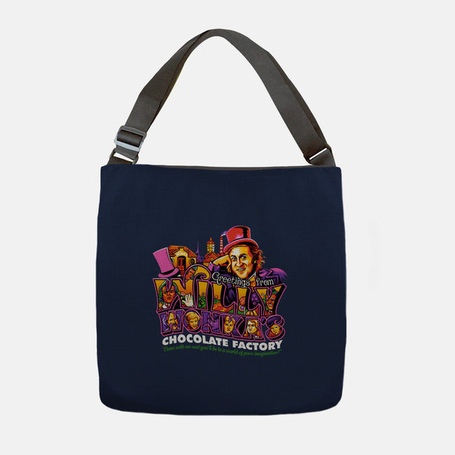 Greetings From The Chocolate Factory-None-Adjustable Tote-Bag-goodidearyan