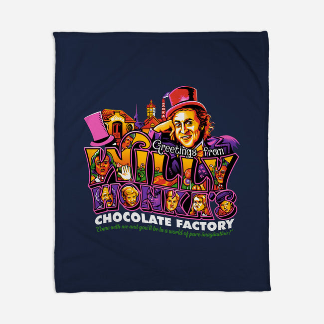 Greetings From The Chocolate Factory-None-Fleece-Blanket-goodidearyan