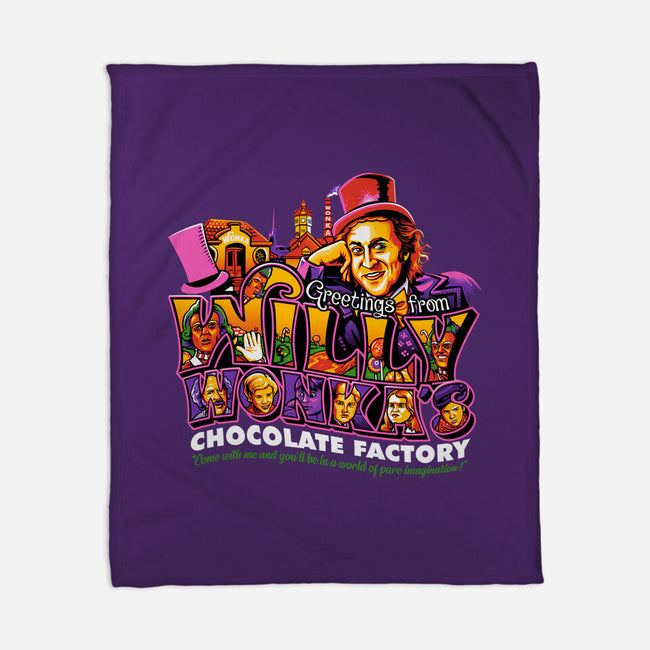Greetings From The Chocolate Factory-None-Fleece-Blanket-goodidearyan