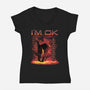 Trust Me I Am Ok-Womens-V-Neck-Tee-Tronyx79