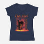 Trust Me I Am Ok-Womens-V-Neck-Tee-Tronyx79