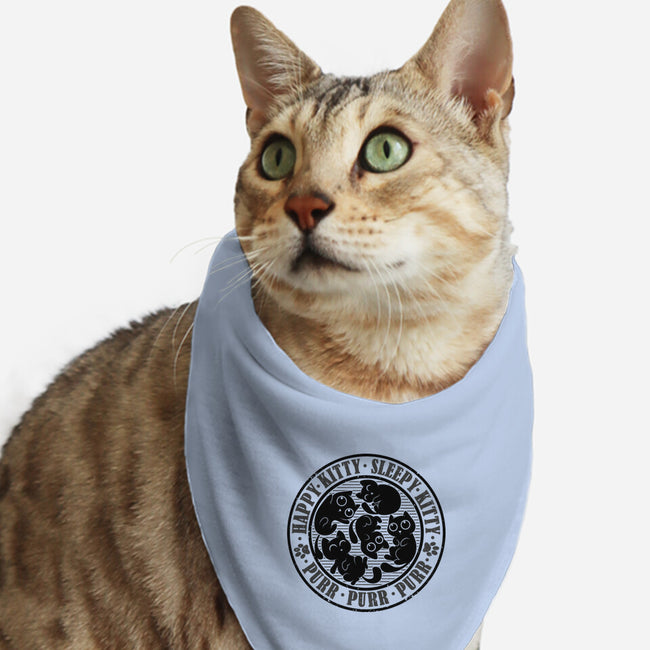 Happy Kitty Sleepy Kitty-Cat-Bandana-Pet Collar-erion_designs