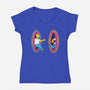 Portal Donuts-Womens-V-Neck-Tee-Umberto Vicente