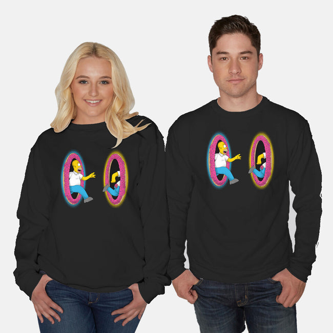 Portal Donuts-Unisex-Crew Neck-Sweatshirt-Umberto Vicente