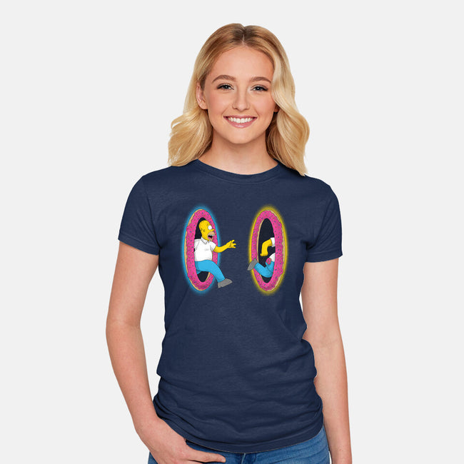 Portal Donuts-Womens-Fitted-Tee-Umberto Vicente