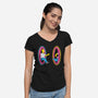 Portal Donuts-Womens-V-Neck-Tee-Umberto Vicente