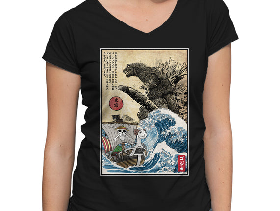 Straw Hat Pirates Meet Godzilla