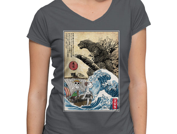 Straw Hat Pirates Meet Godzilla