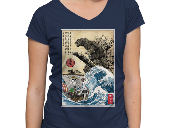 Straw Hat Pirates Meet Godzilla