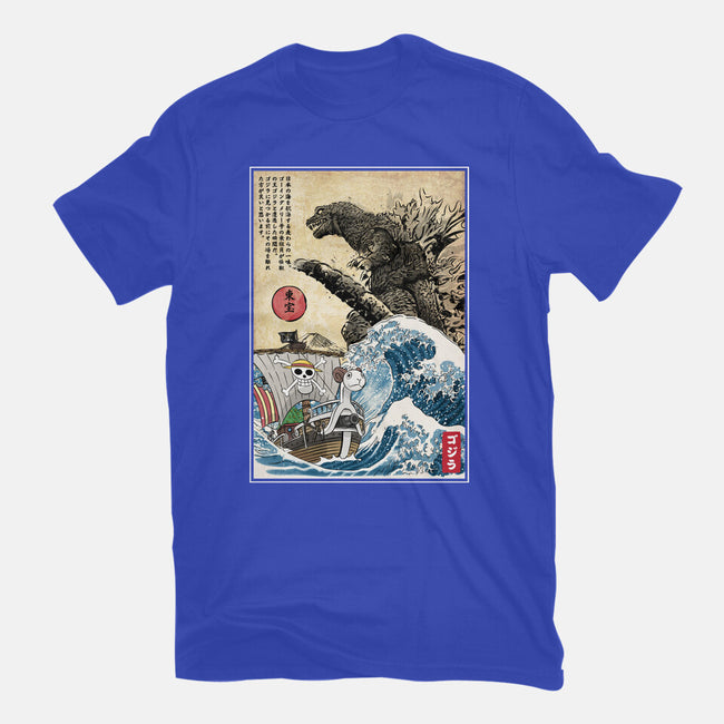 Straw Hat Pirates Meet Godzilla-Womens-Fitted-Tee-DrMonekers