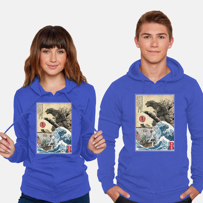 Straw Hat Pirates Meet Godzilla-Unisex-Pullover-Sweatshirt-DrMonekers