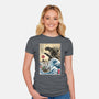 Straw Hat Pirates Meet Godzilla-Womens-Fitted-Tee-DrMonekers