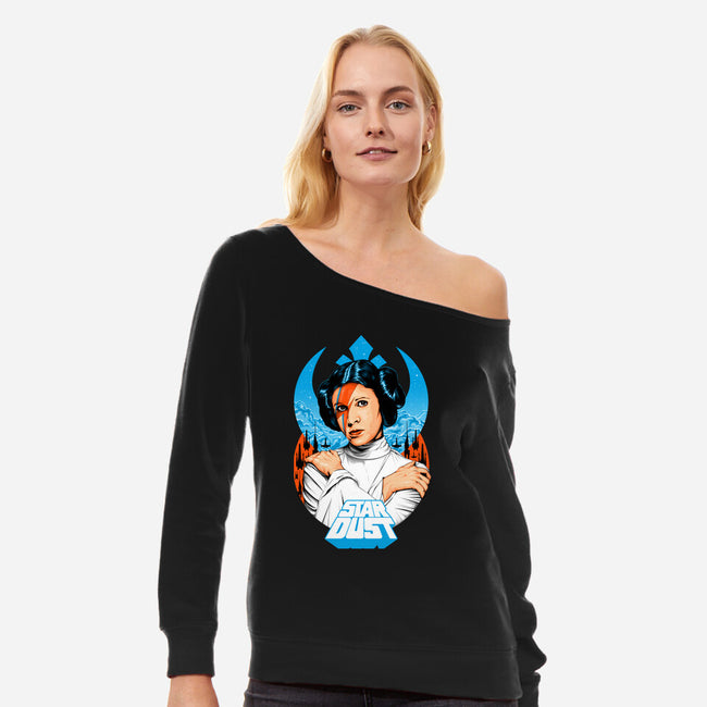 Lady Stardust-Womens-Off Shoulder-Sweatshirt-CappO