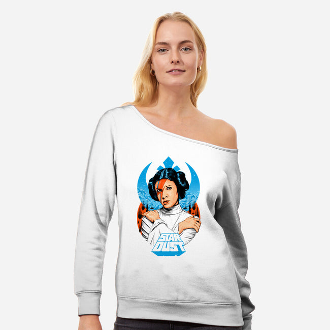 Lady Stardust-Womens-Off Shoulder-Sweatshirt-CappO