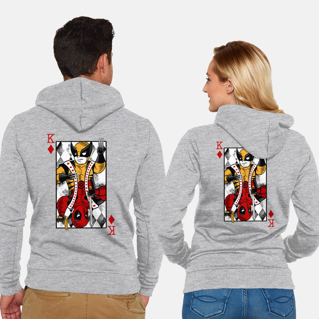 Double King-Unisex-Zip-Up-Sweatshirt-spoilerinc