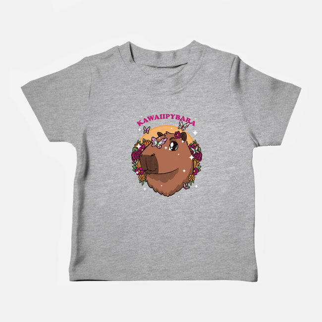 Cute Kawaii Capybara-Baby-Basic-Tee-Studio Mootant