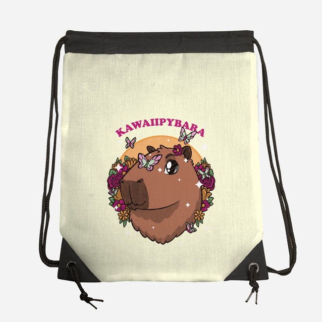 Cute Kawaii Capybara-None-Drawstring-Bag-Studio Mootant