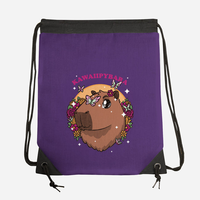 Cute Kawaii Capybara-None-Drawstring-Bag-Studio Mootant