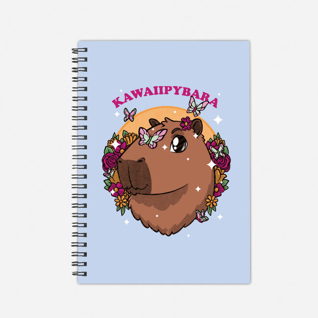 Cute Kawaii Capybara-None-Dot Grid-Notebook-Studio Mootant