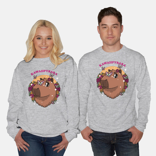 Cute Kawaii Capybara-Unisex-Crew Neck-Sweatshirt-Studio Mootant