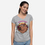 Cute Kawaii Capybara-Womens-V-Neck-Tee-Studio Mootant