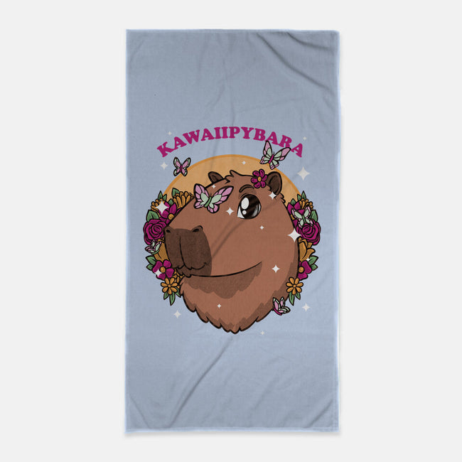 Cute Kawaii Capybara-None-Beach-Towel-Studio Mootant