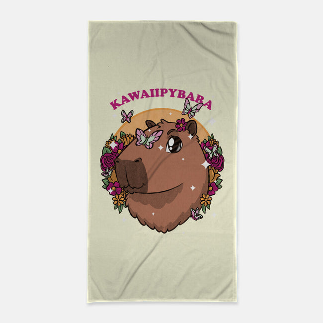 Cute Kawaii Capybara-None-Beach-Towel-Studio Mootant
