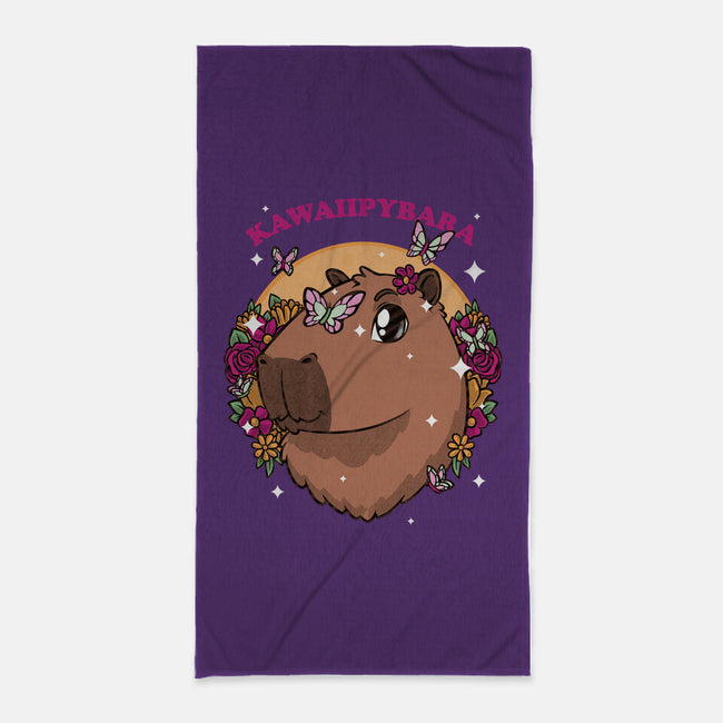 Cute Kawaii Capybara-None-Beach-Towel-Studio Mootant