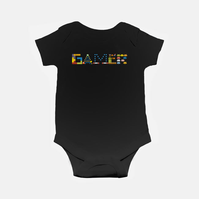 Retro Arcade Gamer-Baby-Basic-Onesie-NMdesign