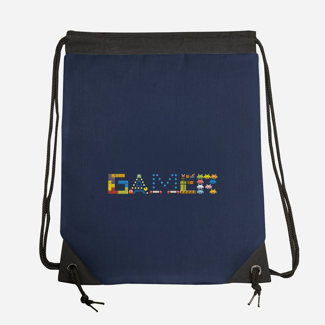 Retro Arcade Gamer-None-Drawstring-Bag-NMdesign