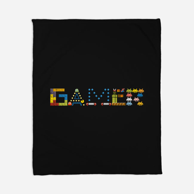 Retro Arcade Gamer-None-Fleece-Blanket-NMdesign