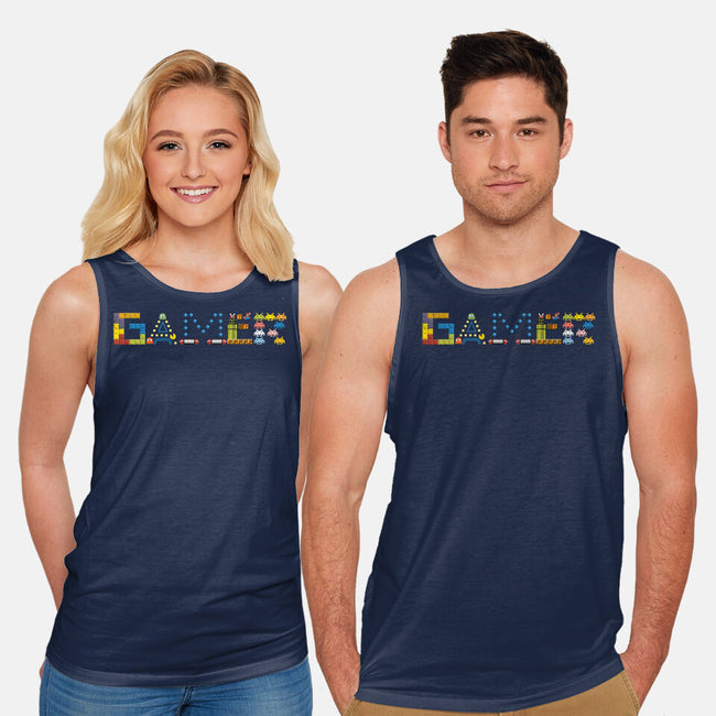 Retro Arcade Gamer-Unisex-Basic-Tank-NMdesign