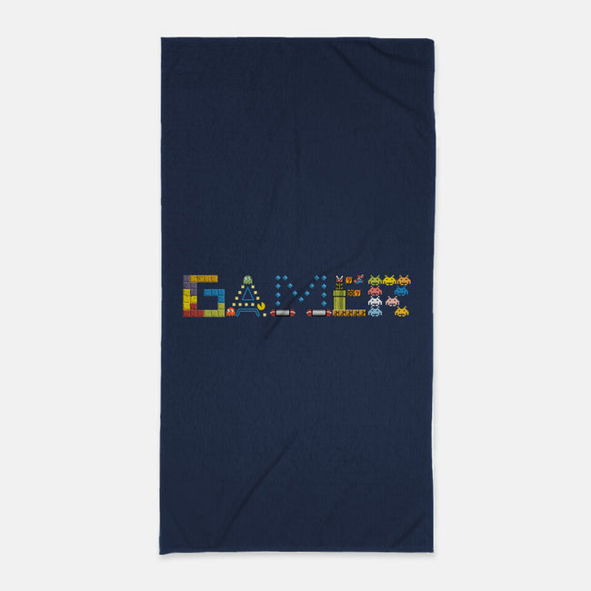 Retro Arcade Gamer-None-Beach-Towel-NMdesign