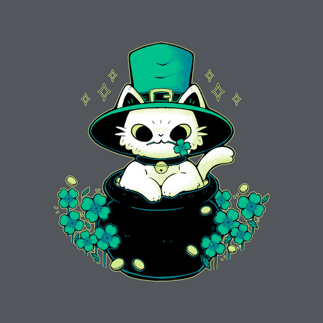 Cute St Patrick Cat-Womens-V-Neck-Tee-xMorfina