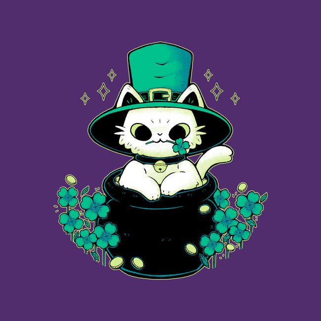 Cute St Patrick Cat-Womens-Off Shoulder-Tee-xMorfina