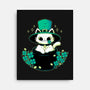 Cute St Patrick Cat-None-Stretched-Canvas-xMorfina