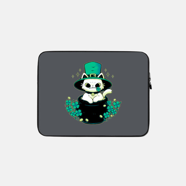 Cute St Patrick Cat-None-Zippered-Laptop Sleeve-xMorfina