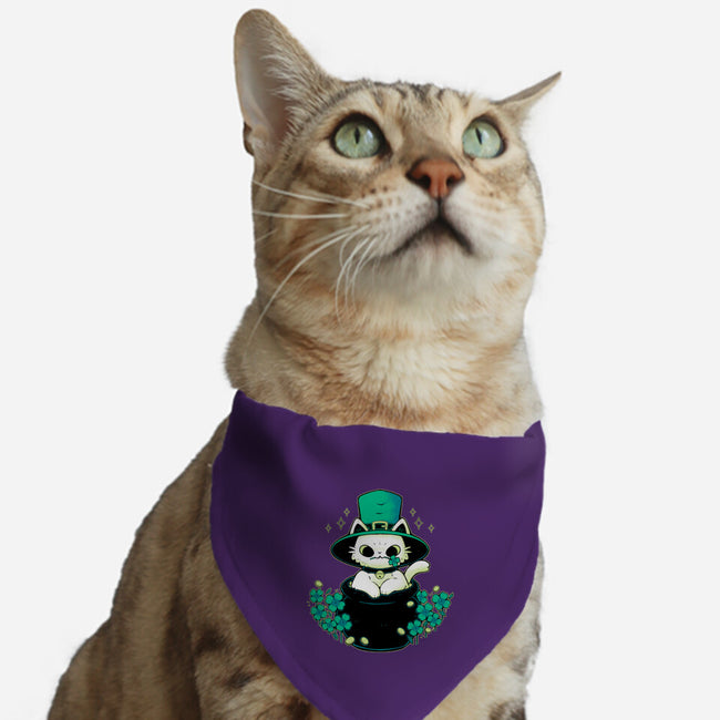 Cute St Patrick Cat-Cat-Adjustable-Pet Collar-xMorfina