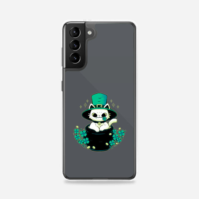 Cute St Patrick Cat-Samsung-Snap-Phone Case-xMorfina