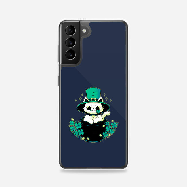 Cute St Patrick Cat-Samsung-Snap-Phone Case-xMorfina