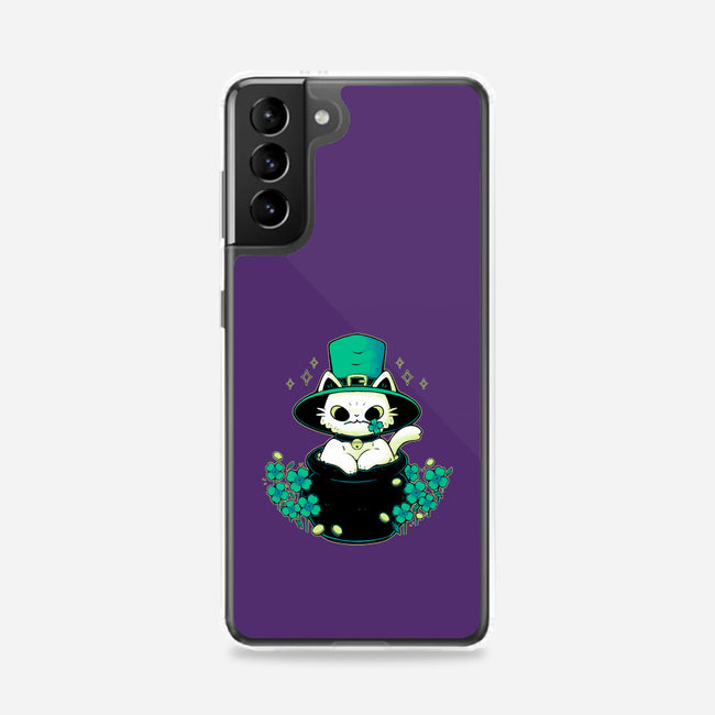 Cute St Patrick Cat-Samsung-Snap-Phone Case-xMorfina