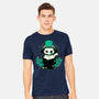 Cute St Patrick Cat-Mens-Heavyweight-Tee-xMorfina