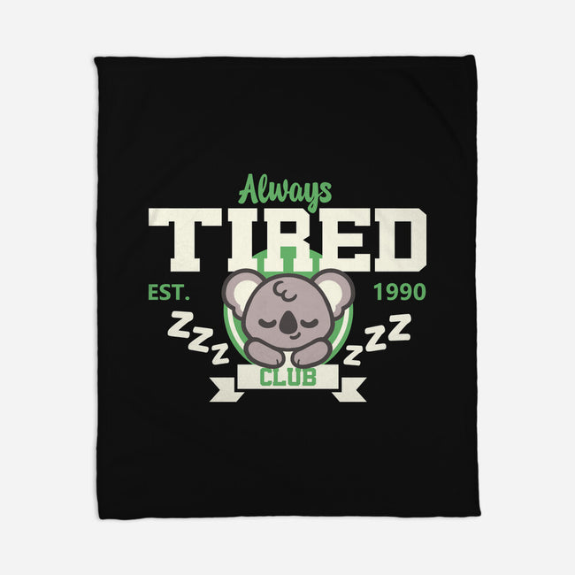 Always Tired Club Koala-None-Fleece-Blanket-NemiMakeit
