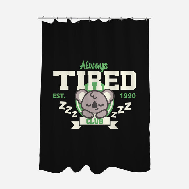 Always Tired Club Koala-None-Polyester-Shower Curtain-NemiMakeit