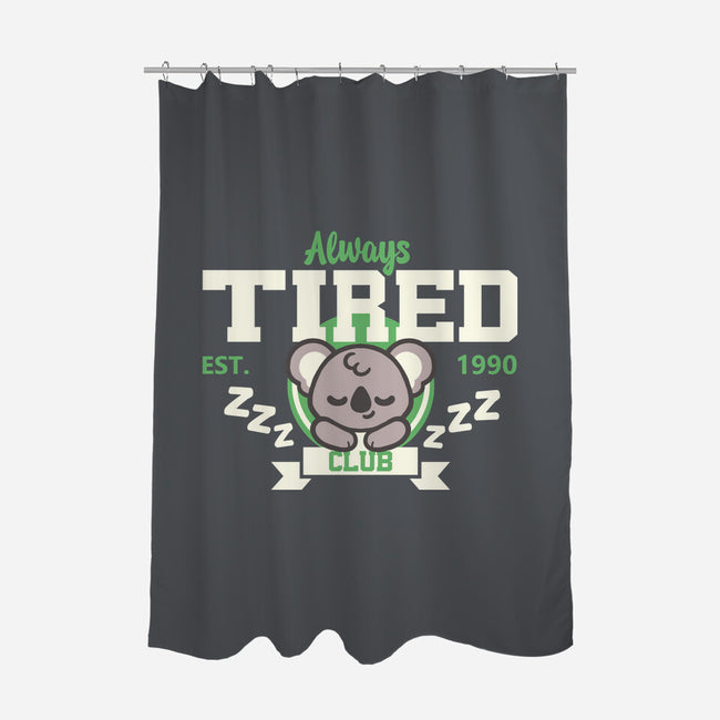 Always Tired Club Koala-None-Polyester-Shower Curtain-NemiMakeit