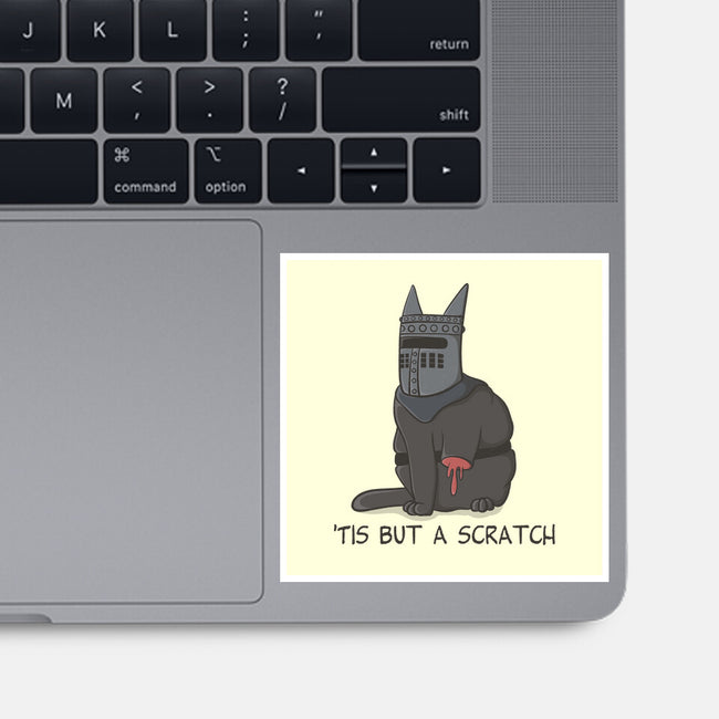 Tis But A Scratch Cat-None-Glossy-Sticker-Claudia