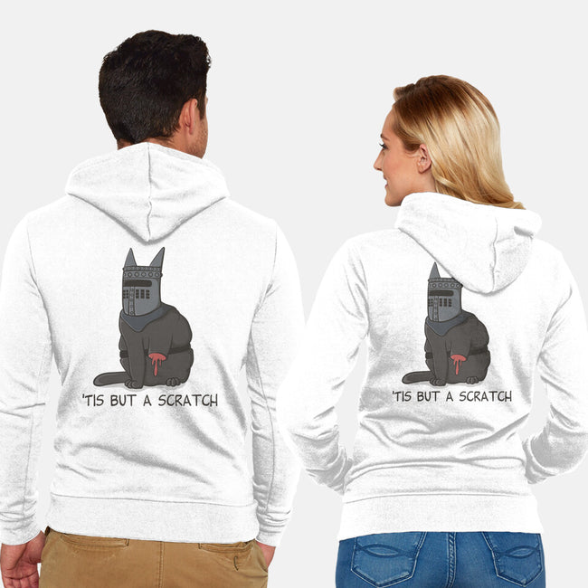 Tis But A Scratch Cat-Unisex-Zip-Up-Sweatshirt-Claudia