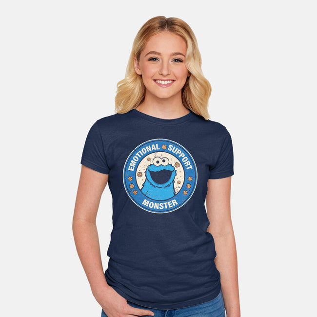 Emotional Support Monster-Womens-Fitted-Tee-turborat14