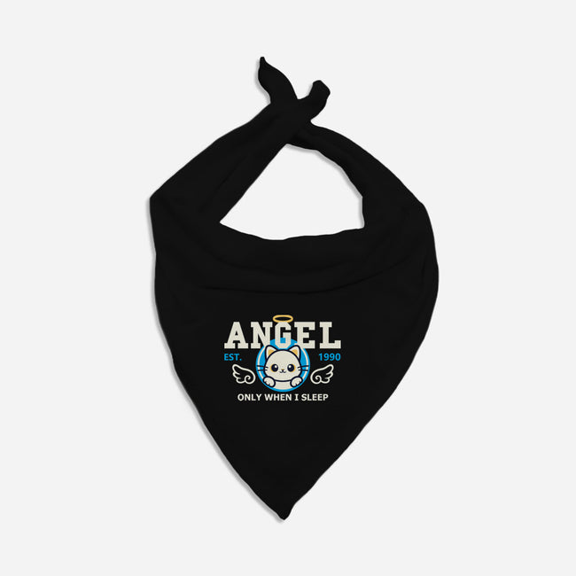 Angel Only When I Sleep-Cat-Bandana-Pet Collar-NemiMakeit