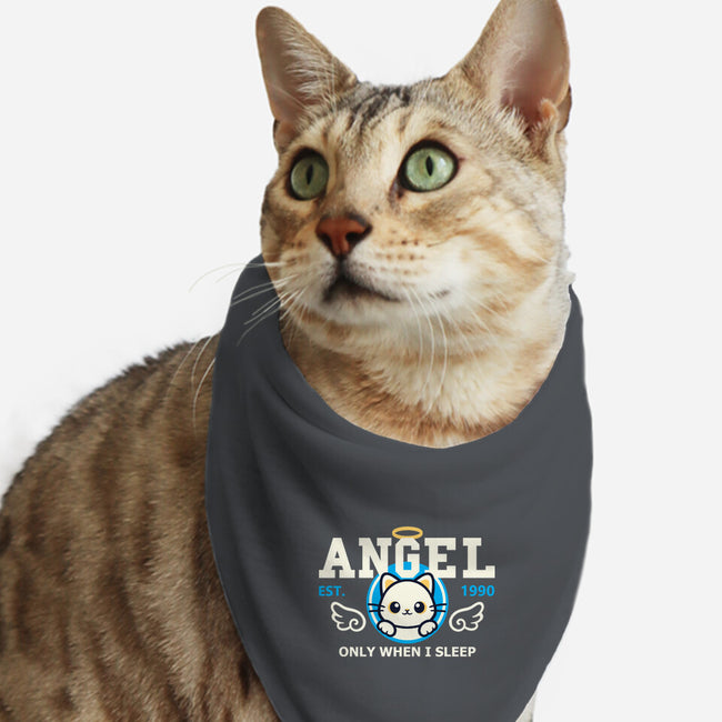 Angel Only When I Sleep-Cat-Bandana-Pet Collar-NemiMakeit